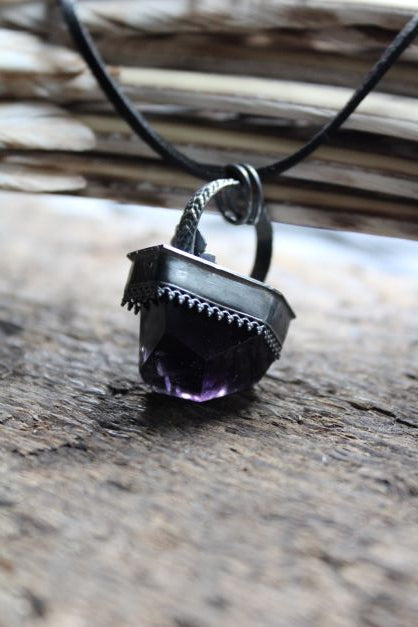 Amethyst on sale pendant mens