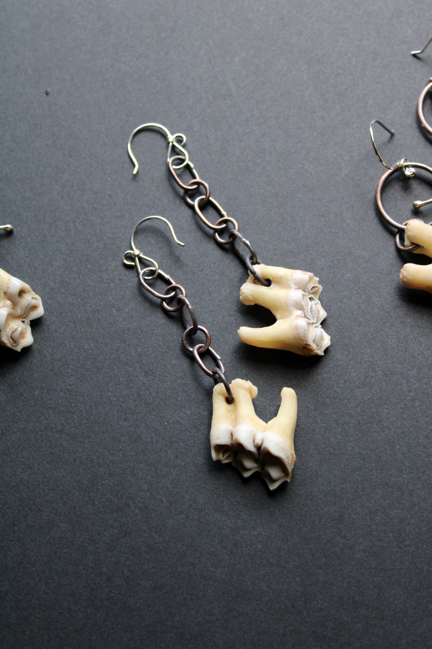 post apocalyptic earth, ear necklace, necklace of apocalypse now, apocalyptic bone jewelry, post apocalyptic jewelry, one of a kind bone jewelry, one of a kind bone earrings, one of a kind bone earrings jewelry,  Cruelty free bone jewelry, handmade bone jewelry, taxidermy jewelry, forest collected bone, forest collected bone jewelry, collection bone jewelry
