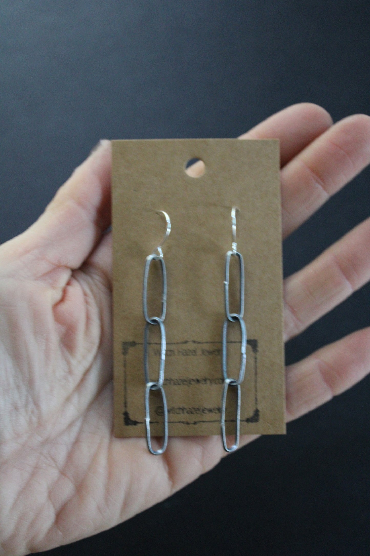 Sterling Silver Chain Link Earrings