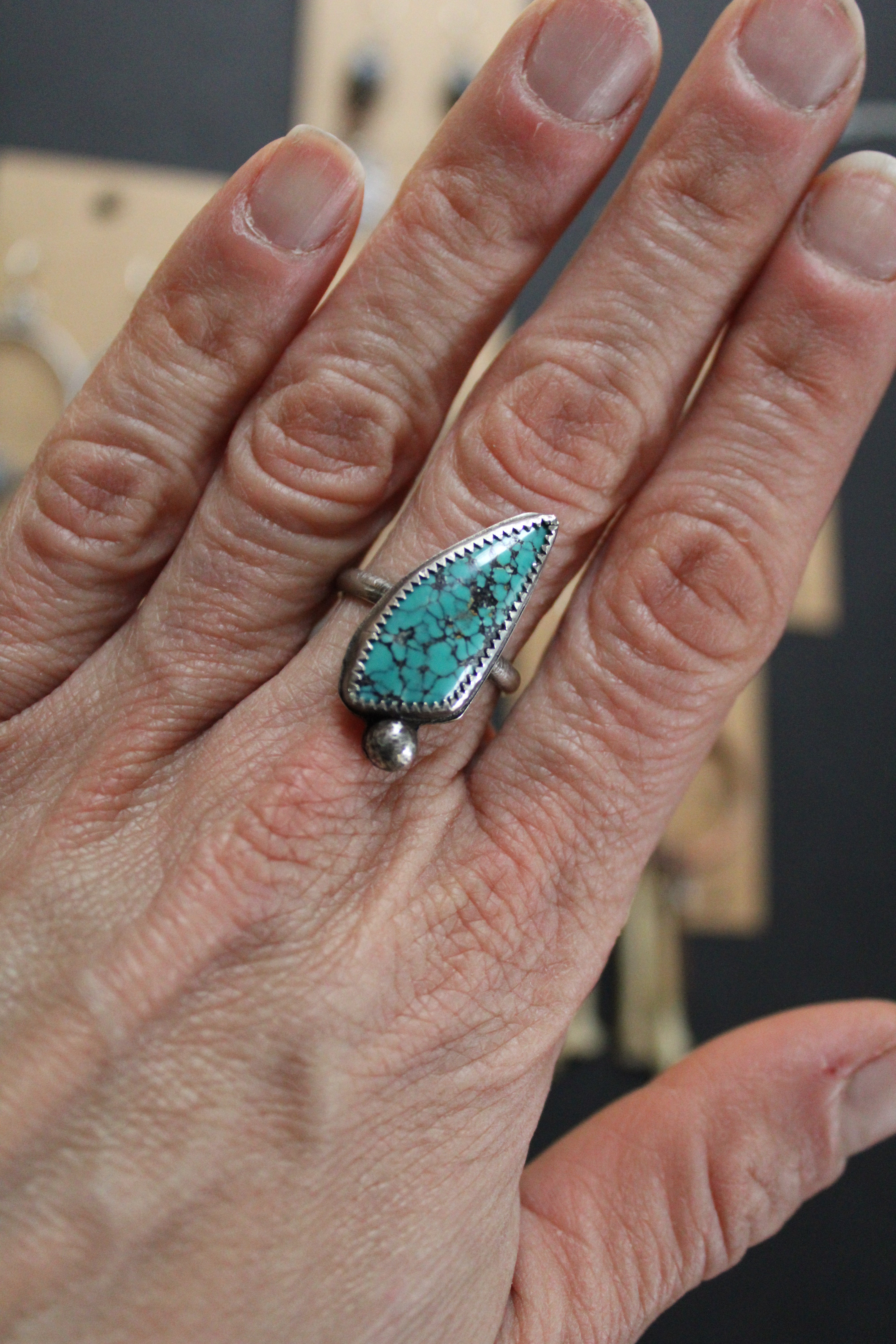 Yungai Turquoise Sterling Silver store Ring Size 5.5