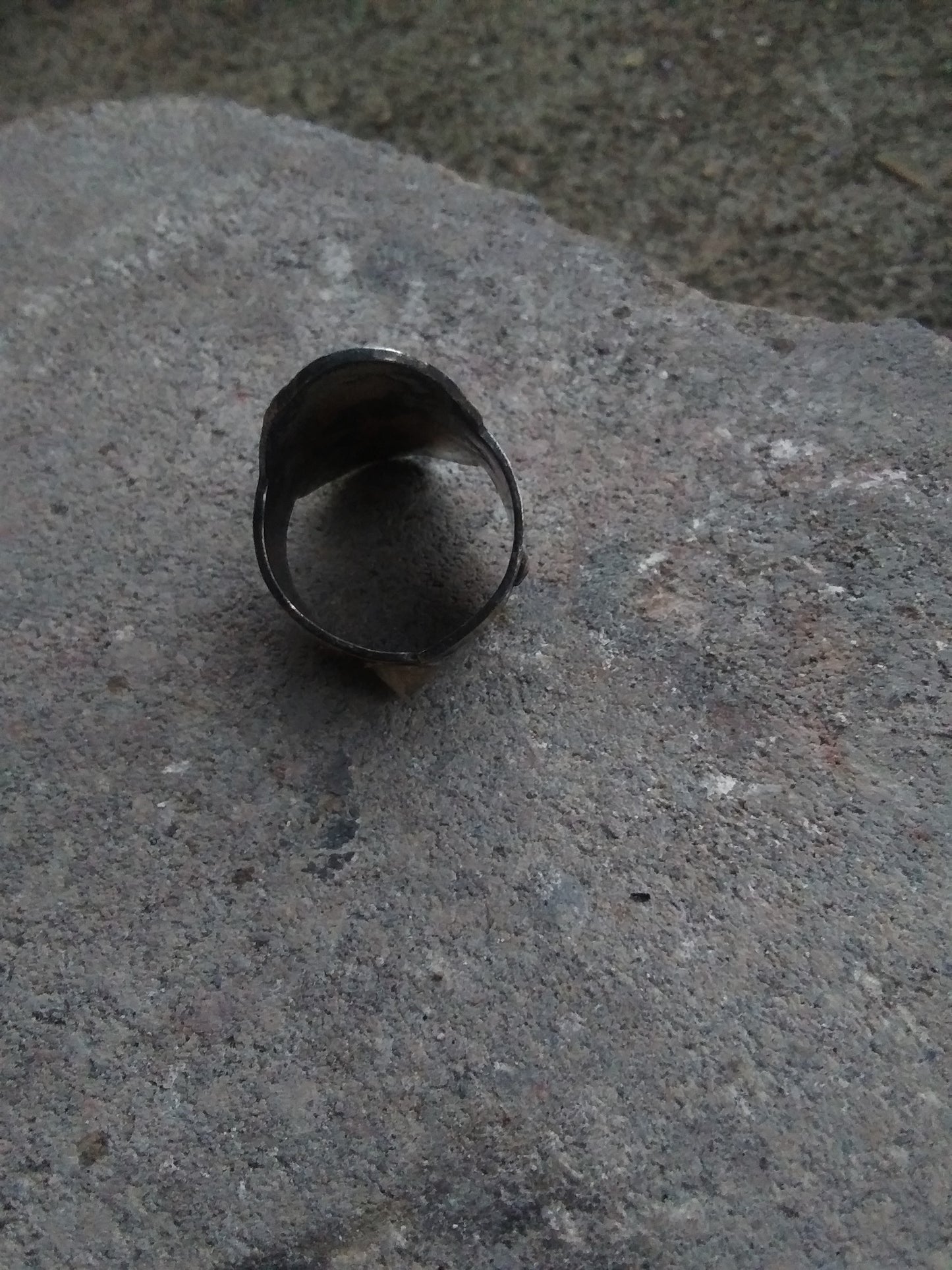 Studded Saddle Ring, size 8: Summon the Moon