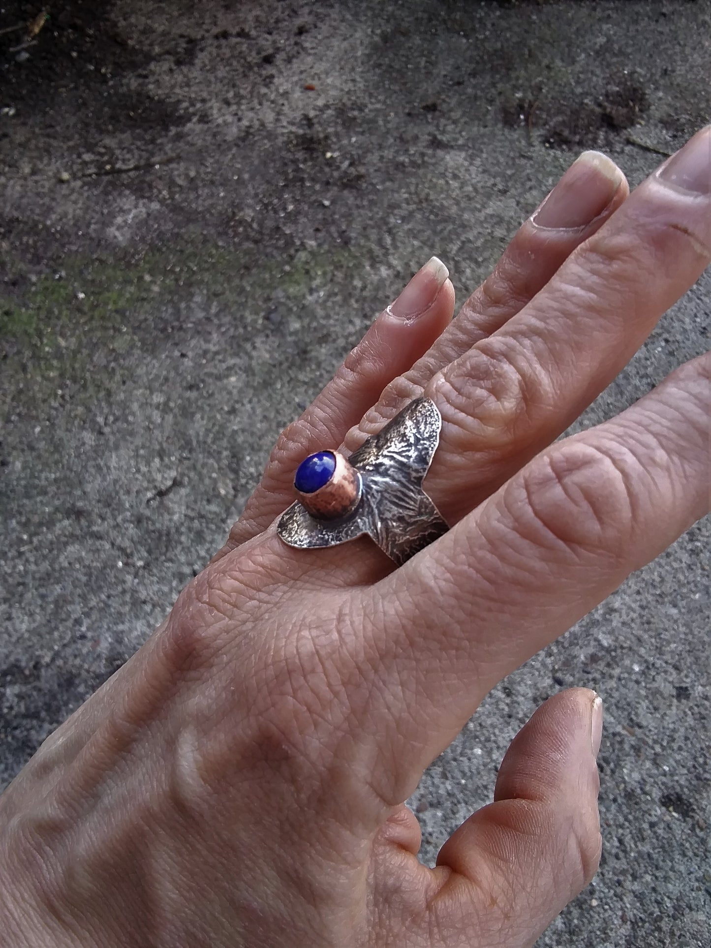 Lapis Lazuli Gemstone Saddle Rings:  summon the moon