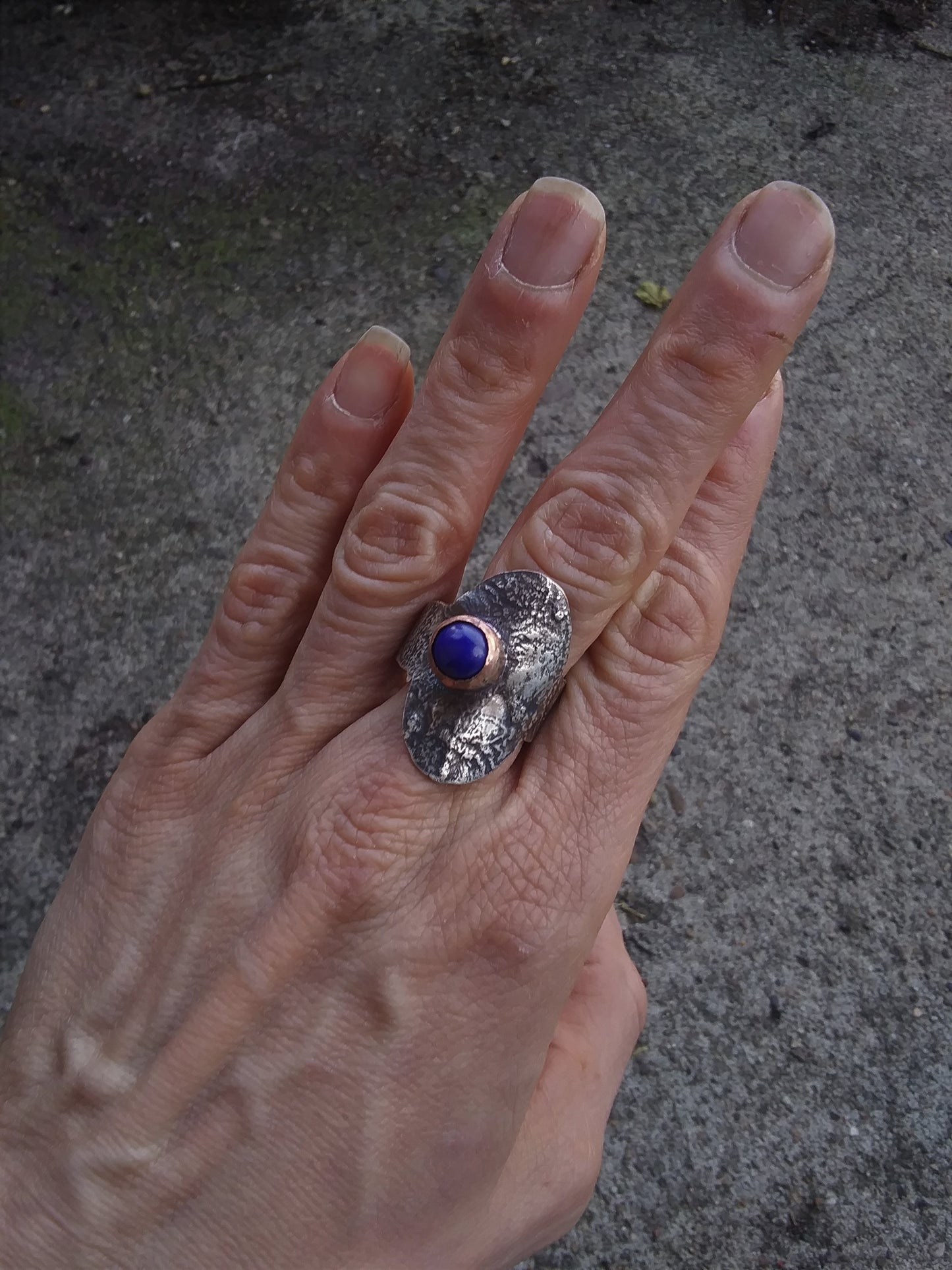 Lapis Lazuli Gemstone Saddle Rings:  summon the moon